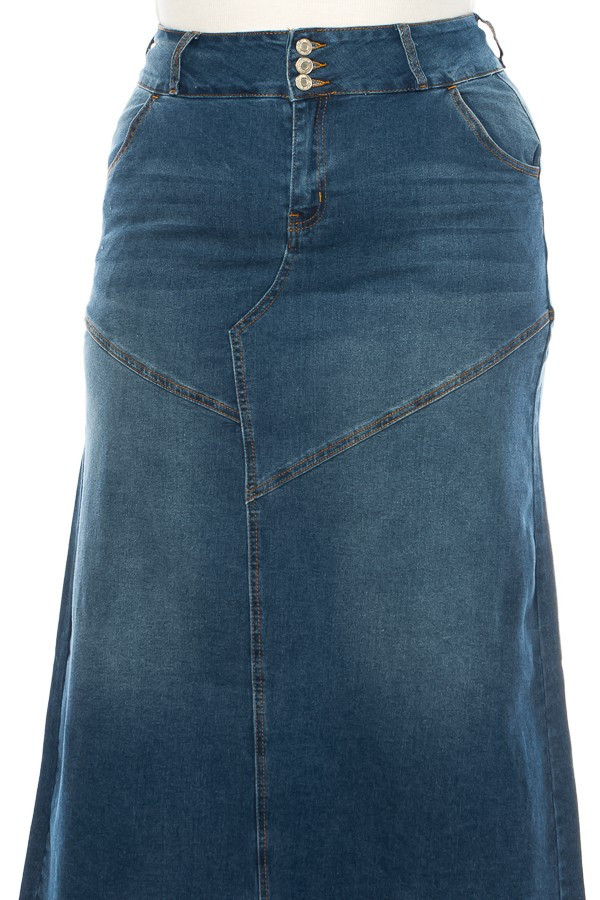 Denim Skirt Long Skirt Plus Size