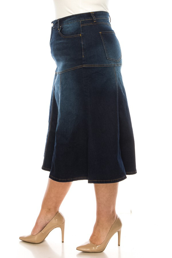 Denim Skirt Plus Size