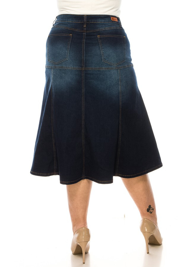 Denim Skirt Plus Size