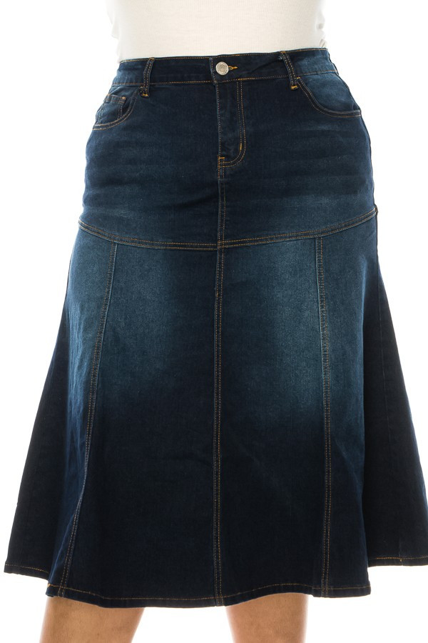 Denim Skirt Plus Size