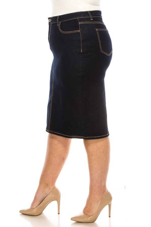 Denim Skirt Plus Size