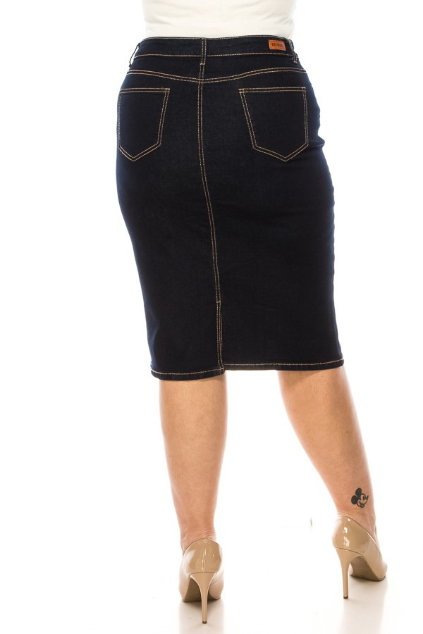 Denim Skirt Plus Size