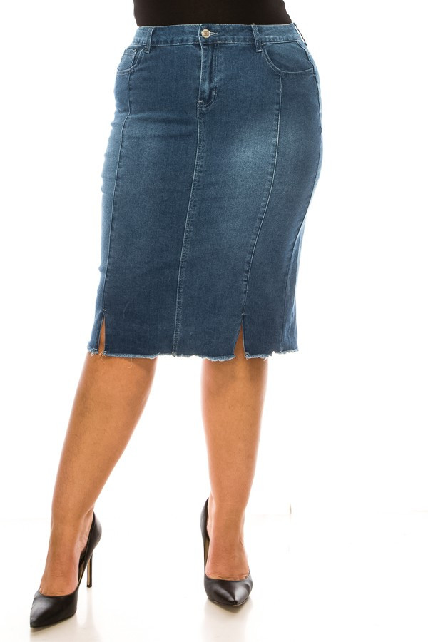 Denim Skirt Plus Size