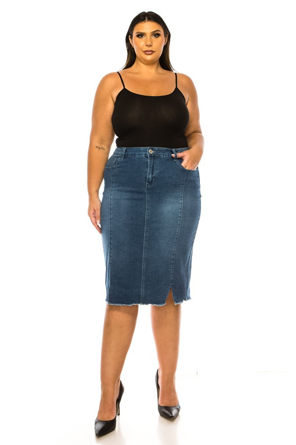 Denim Skirt Plus Size