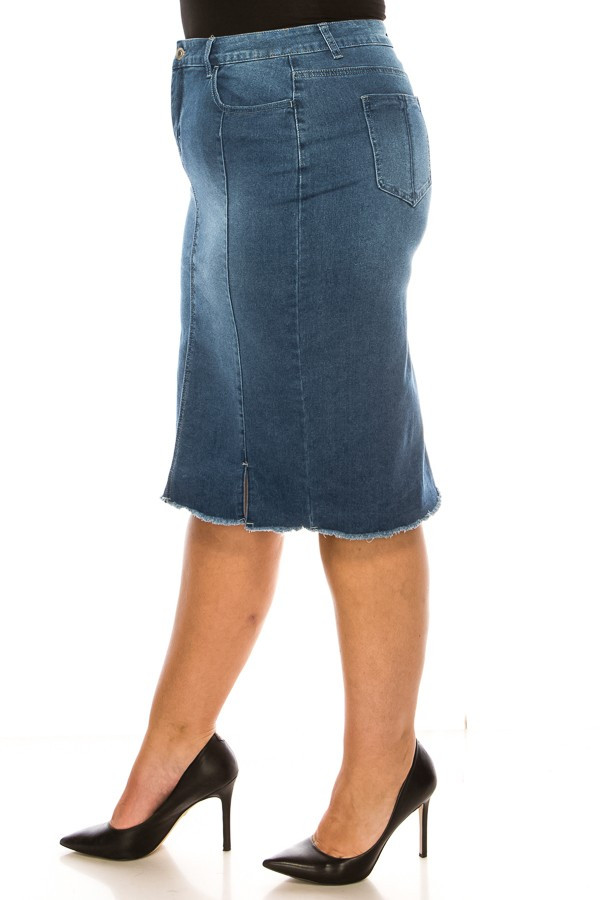 Denim Skirt Plus Size