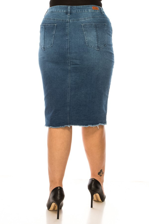 Denim Skirt Plus Size