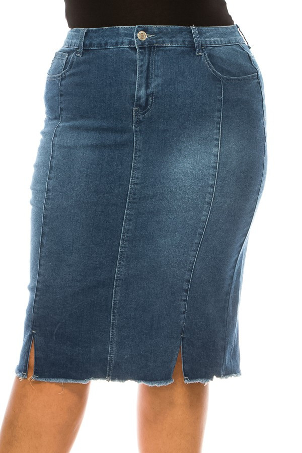 Denim Skirt Plus Size