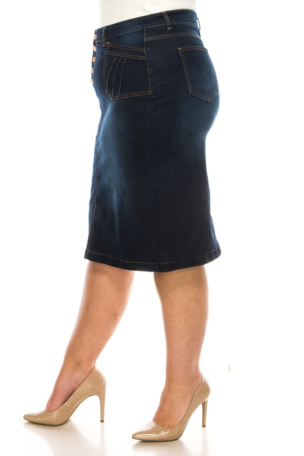 Denim Skirt Plus Size