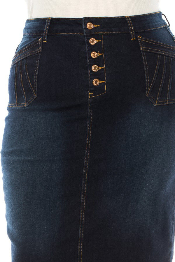 Denim Skirt Plus Size