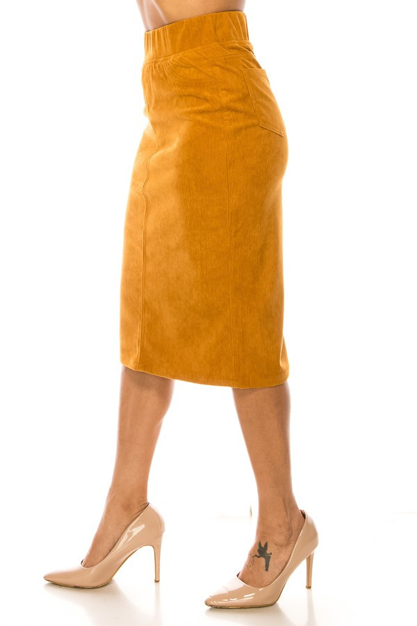 Corduroy Skirt Plus Size