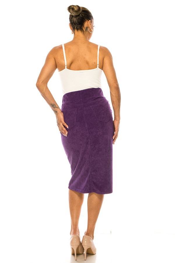 Corduroy Skirt Plus Size