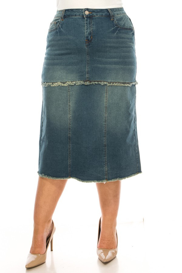 Denim Skirt Plus Size