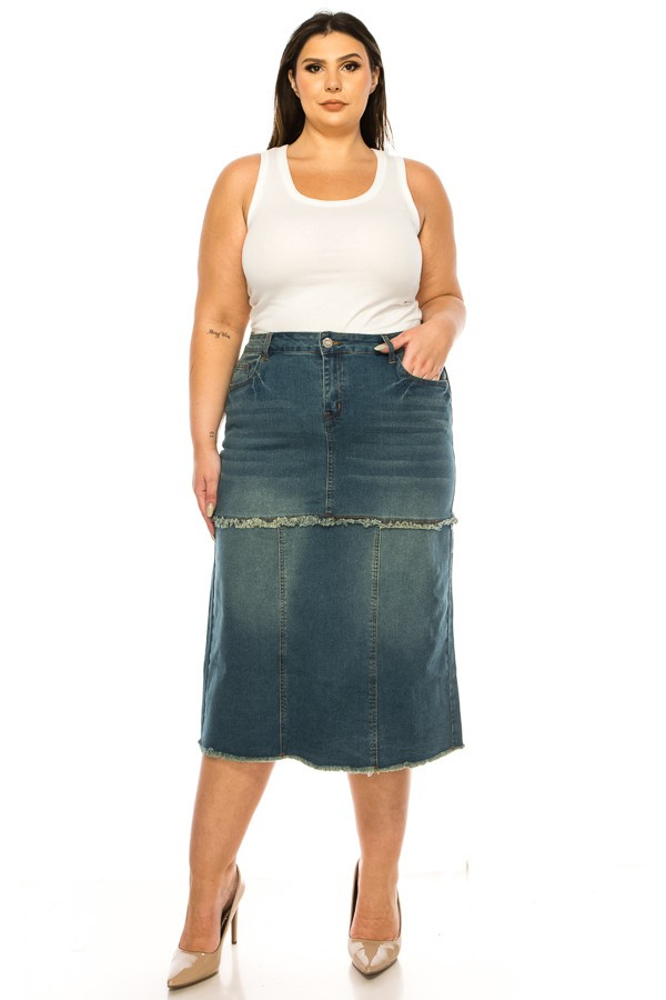 Denim Skirt Plus Size