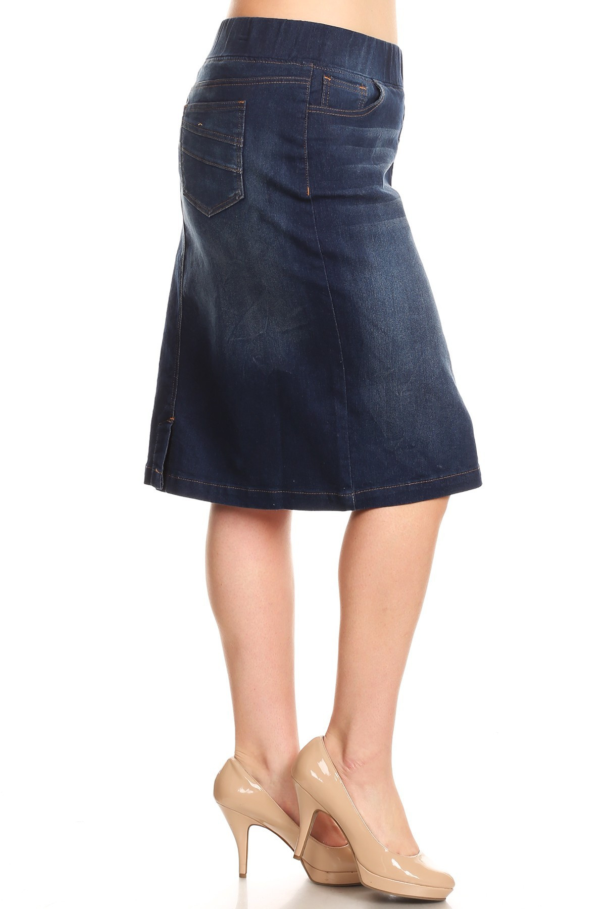Denim Skirt Extend Plus Size