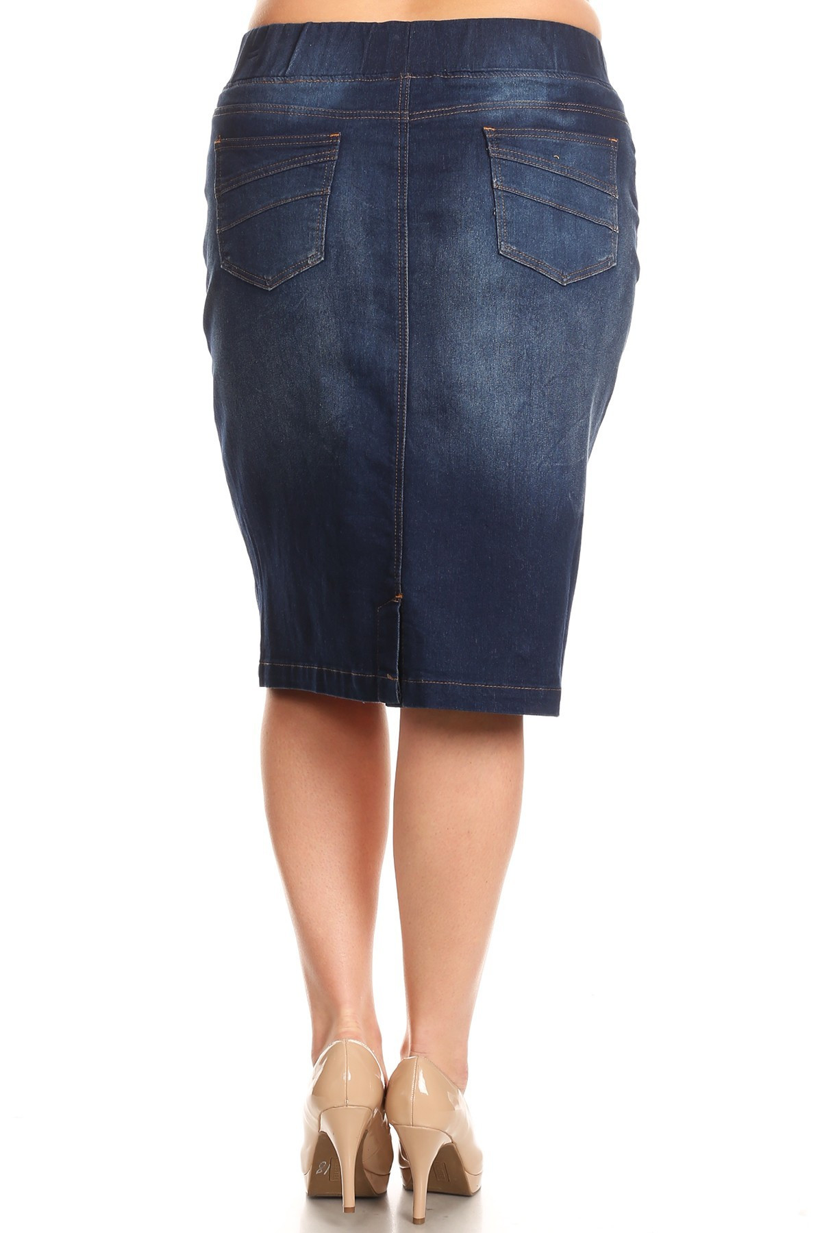 Denim Skirt Extend Plus Size