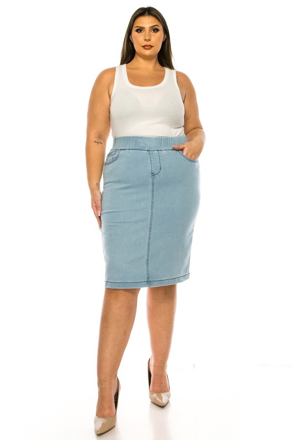 Denim Skirt Plus Size