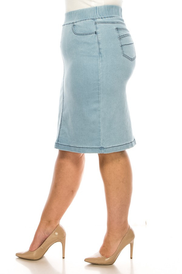 Denim Skirt Plus Size