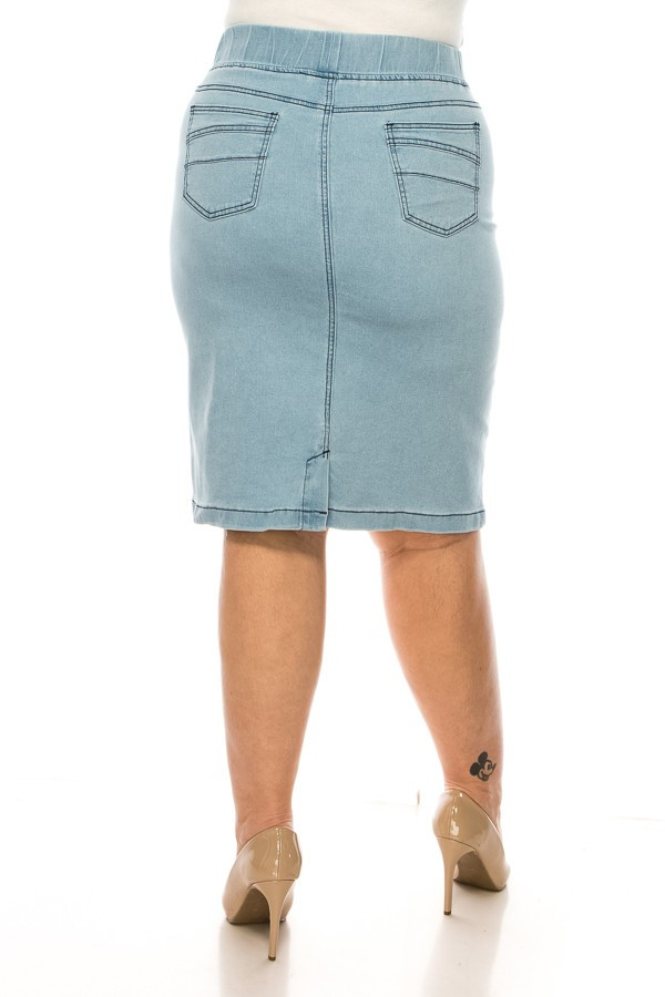 Denim Skirt Plus Size