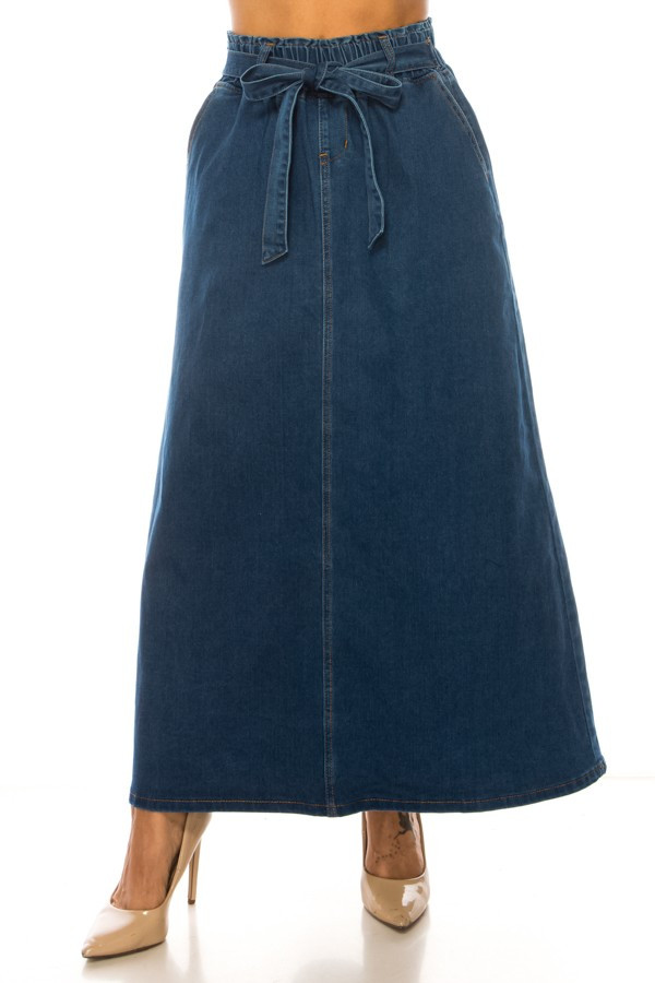Denim Long Skirt