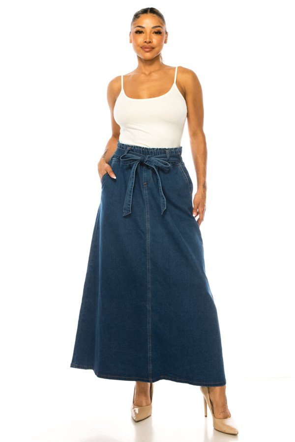 Denim Long Skirt