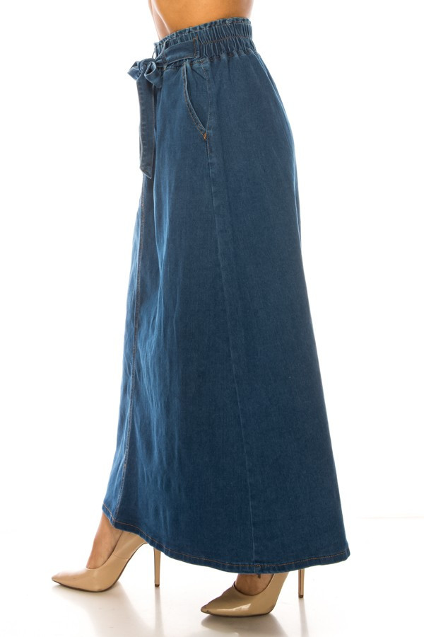 Denim Long Skirt