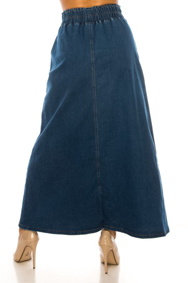 Denim Long Skirt