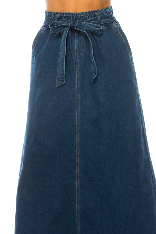 Denim Long Skirt