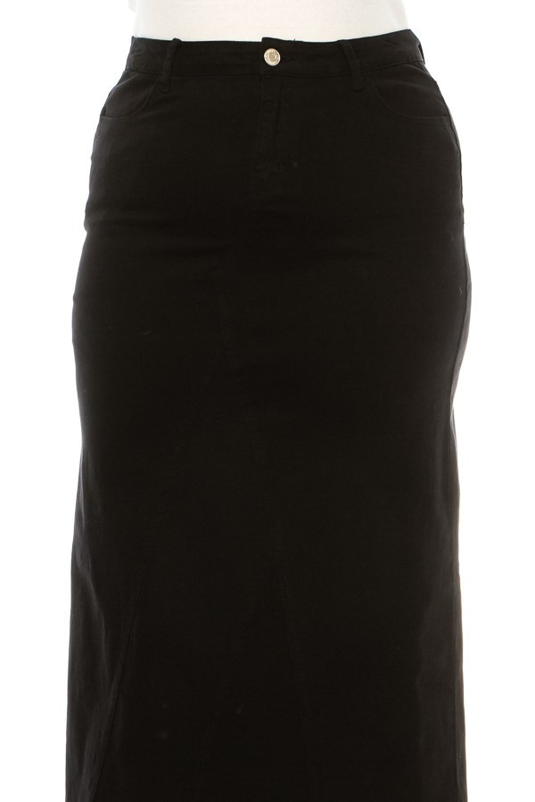 Denim Long Skirt Plus Size