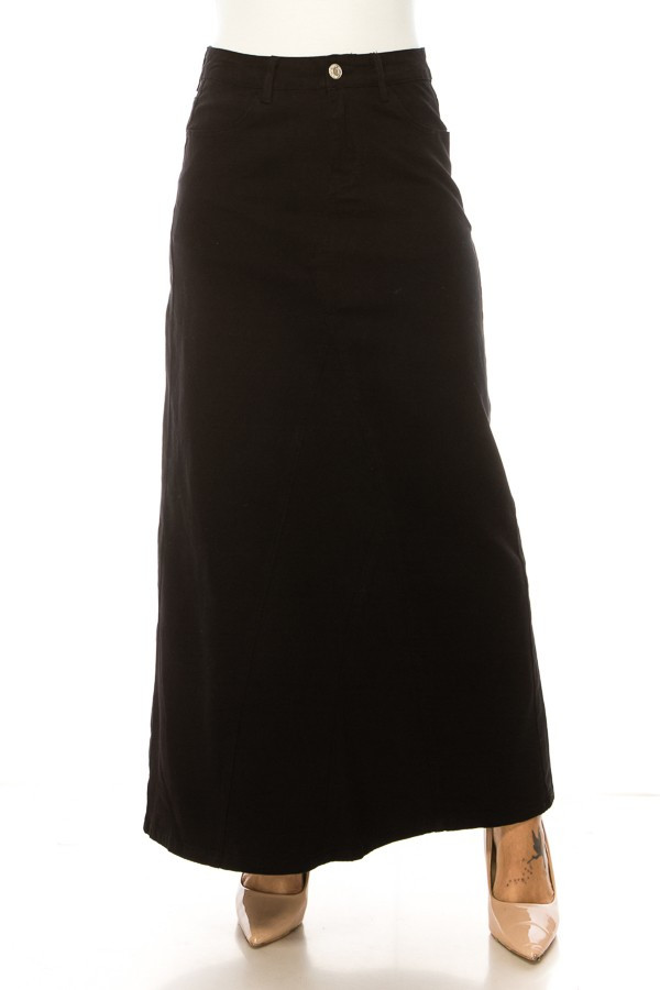 Denim Long Skirt