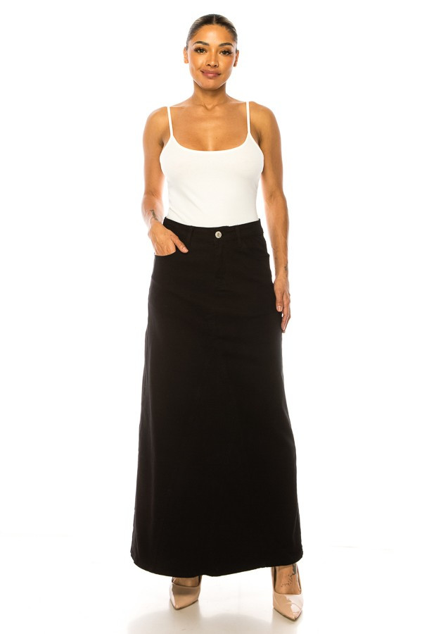 Denim Long Skirt
