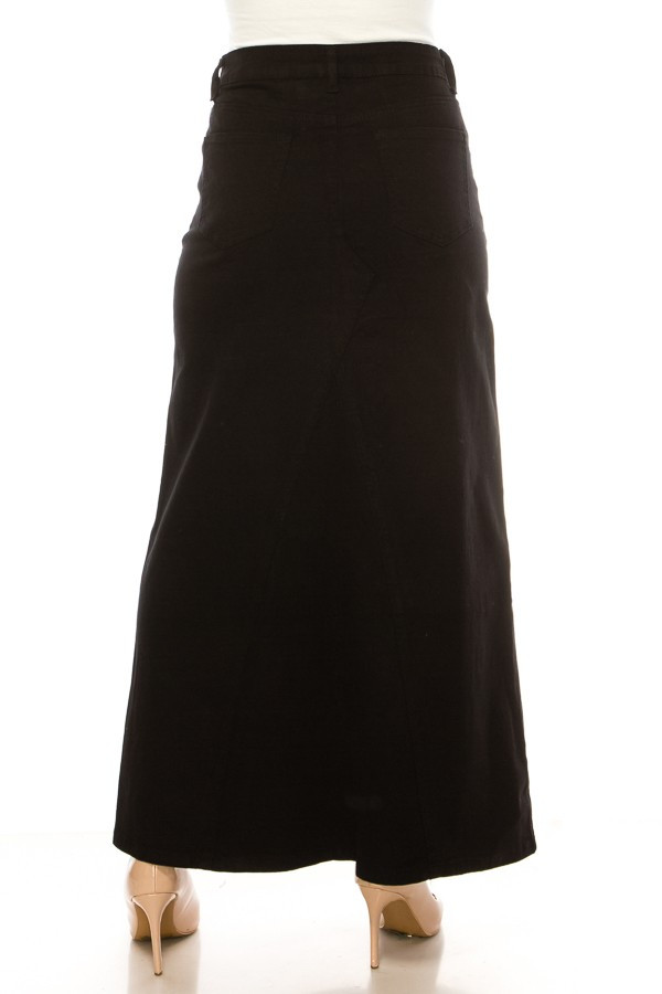 Denim Long Skirt