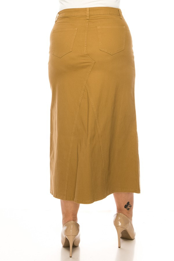 Denim Long Skirt Plus Size