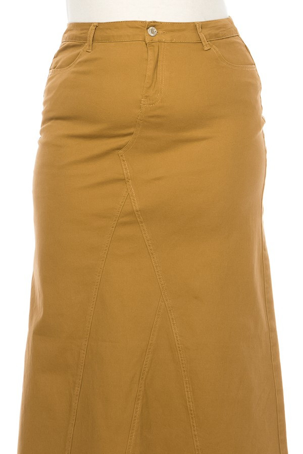 Denim Long Skirt Plus Size