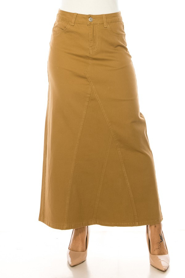 Denim Long Skirt