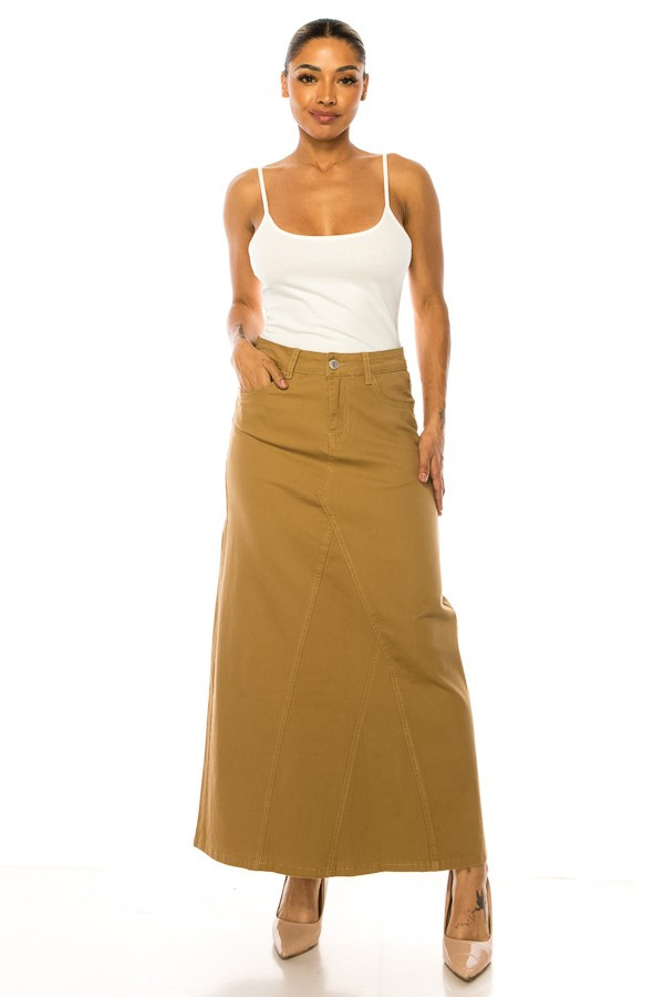 Denim Long Skirt
