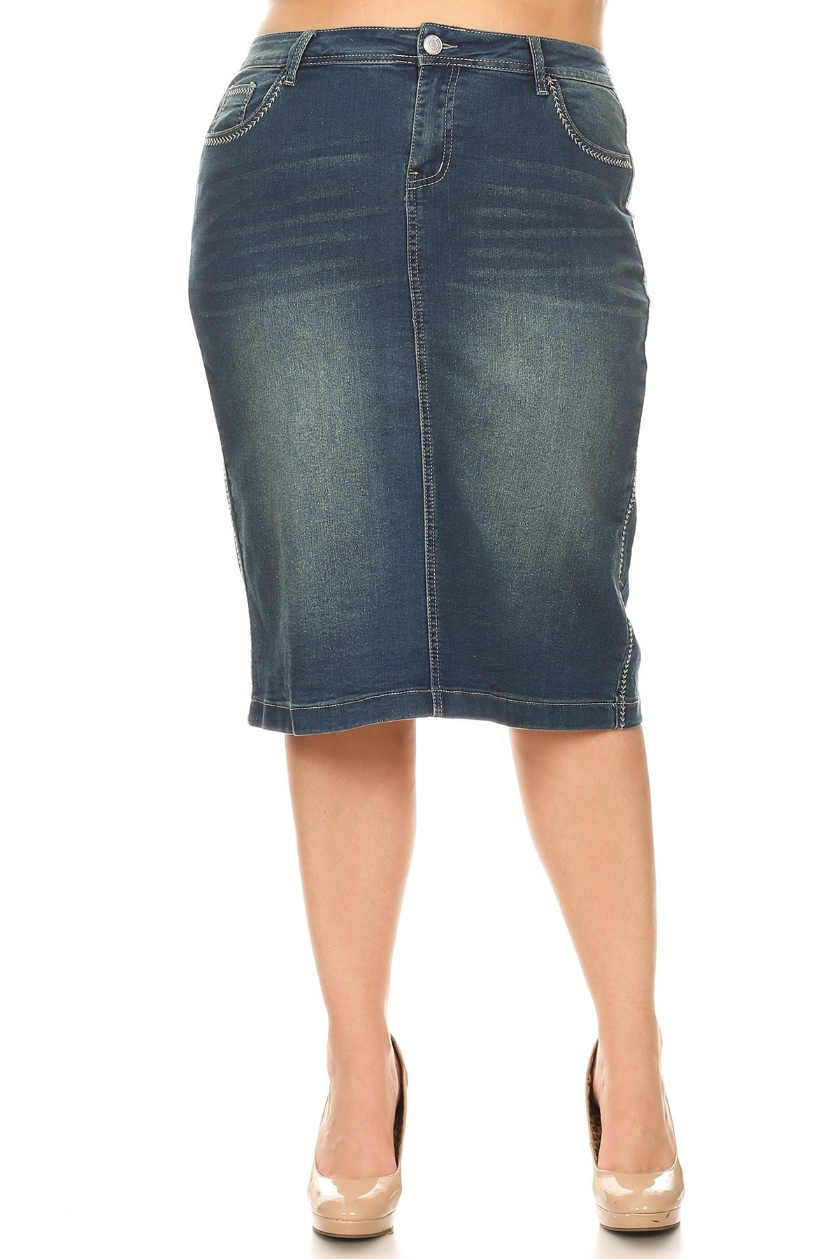 Denim Skirt Plus Size