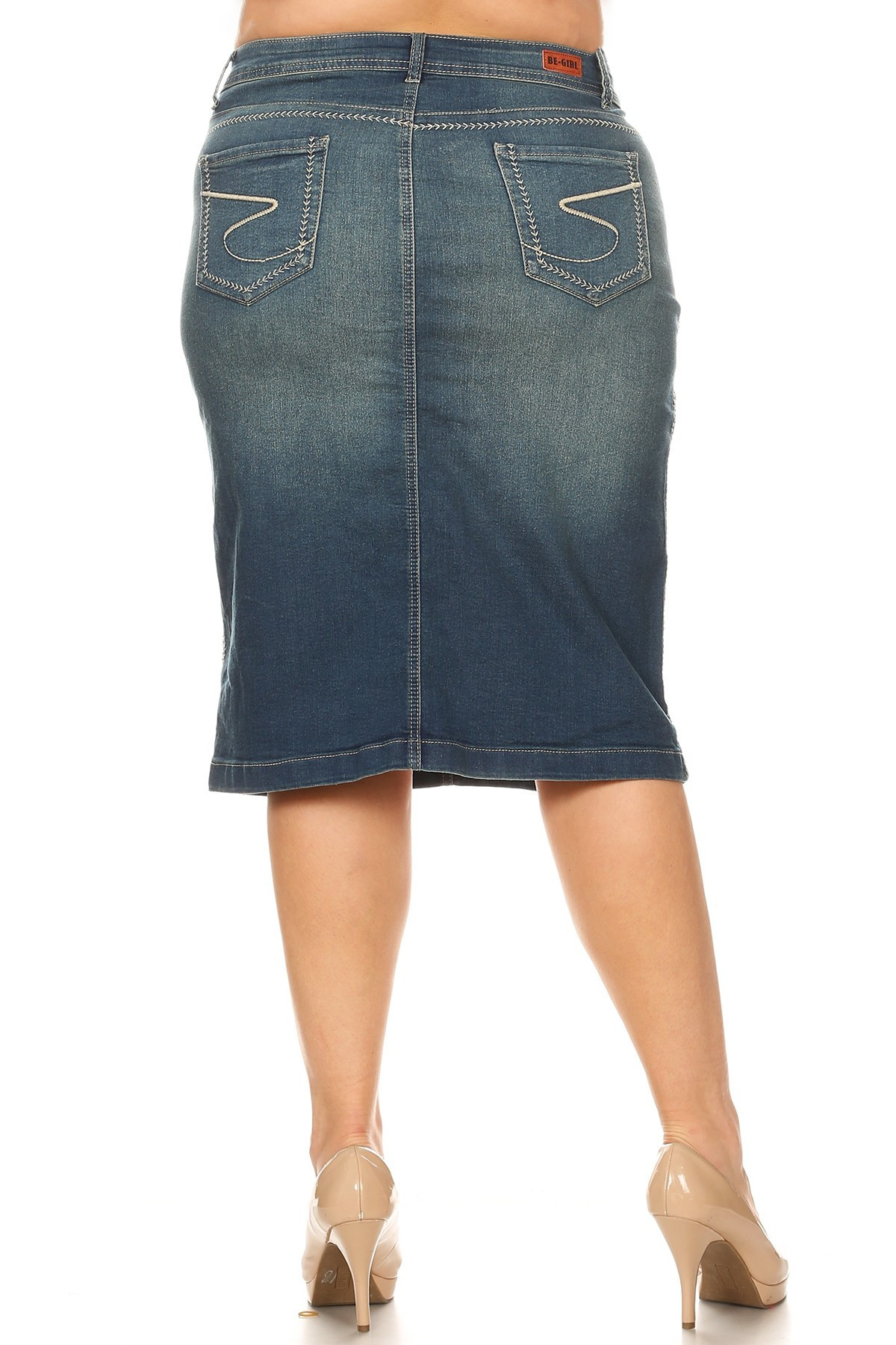 Denim Skirt Plus Size