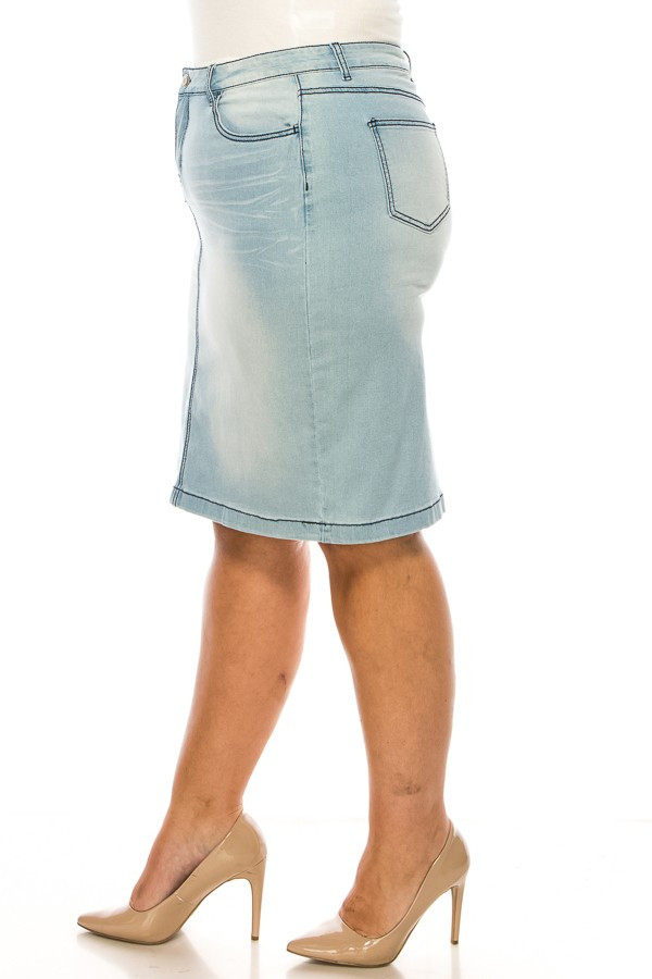 Denim Skirt Plus Size