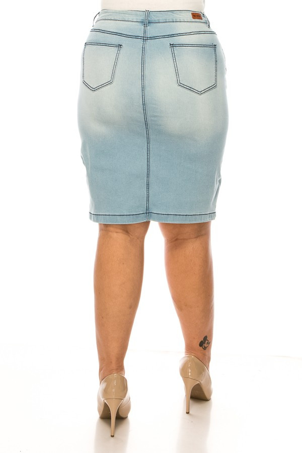 Denim Skirt Plus Size