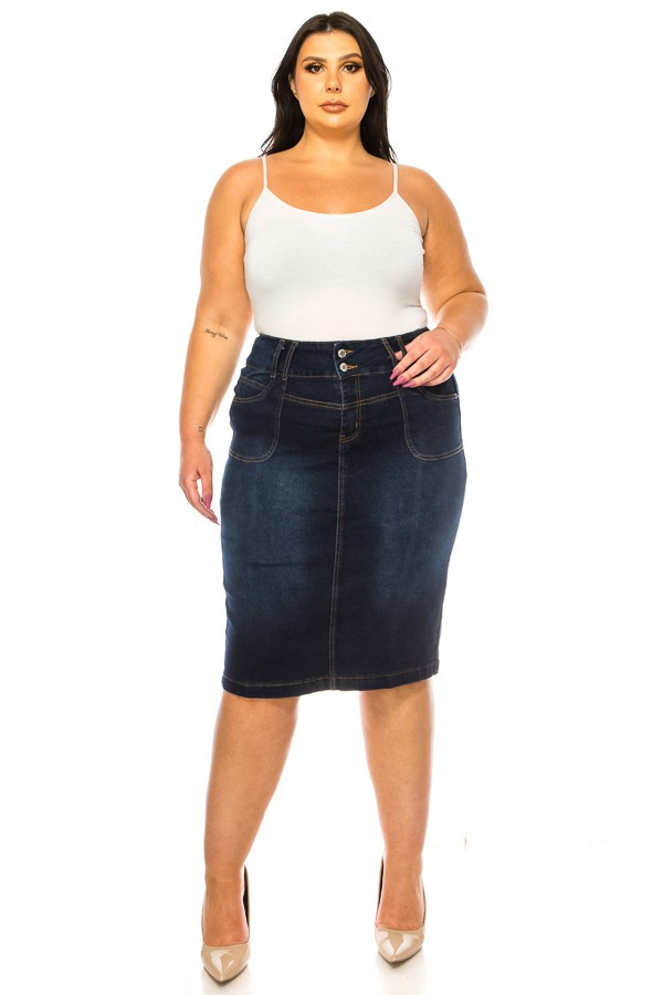 Denim Skirt Plus Size