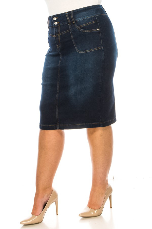 Denim Skirt Plus Size