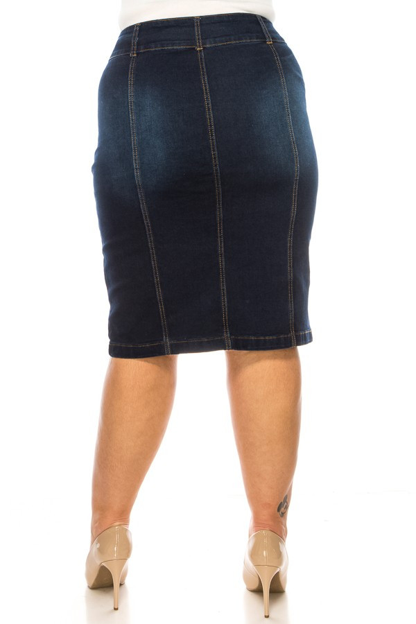 Denim Skirt Plus Size