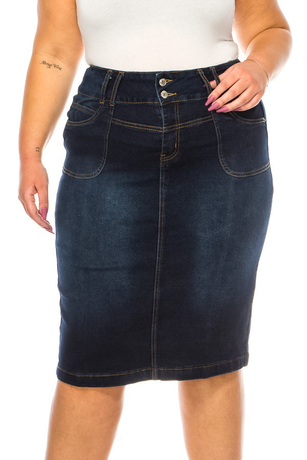 Denim Skirt Plus Size