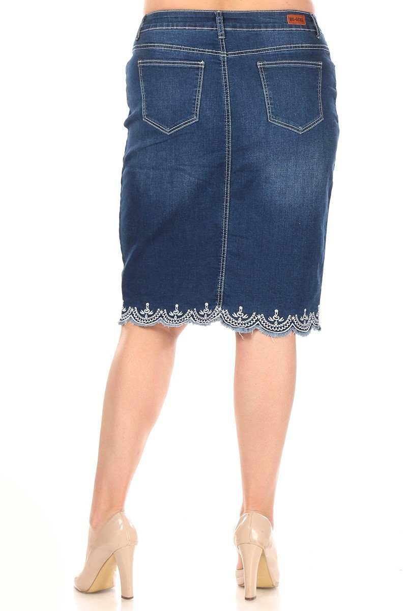 Denim Skirt Plus Size