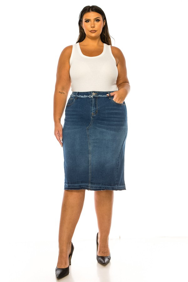 Denim Skirt Plus Size