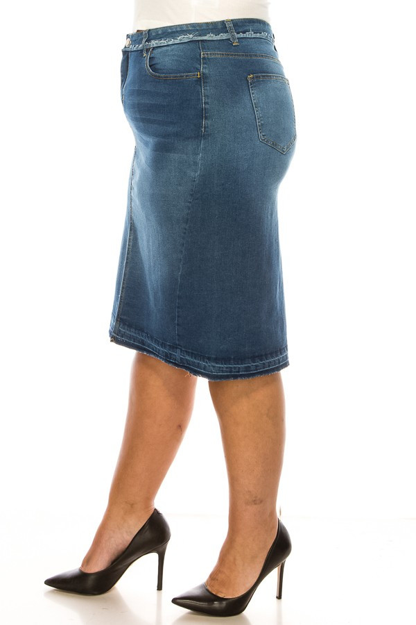 Denim Skirt Plus Size