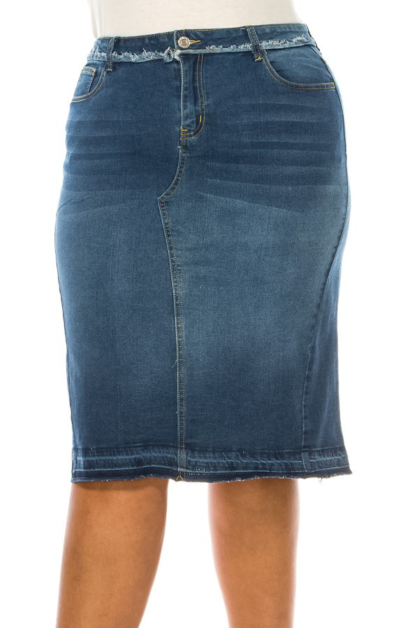 Denim Skirt Plus Size