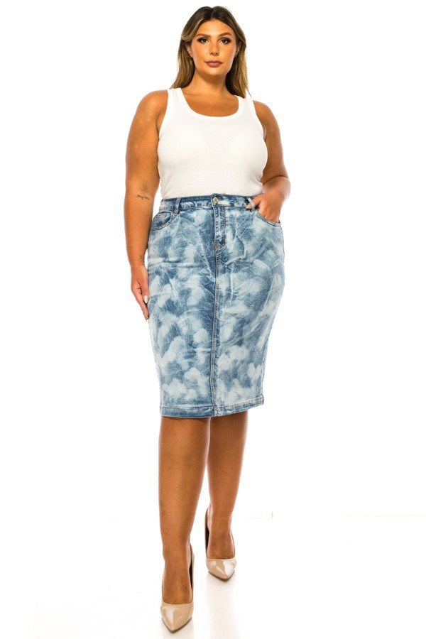 Denim Skirt Plus Size