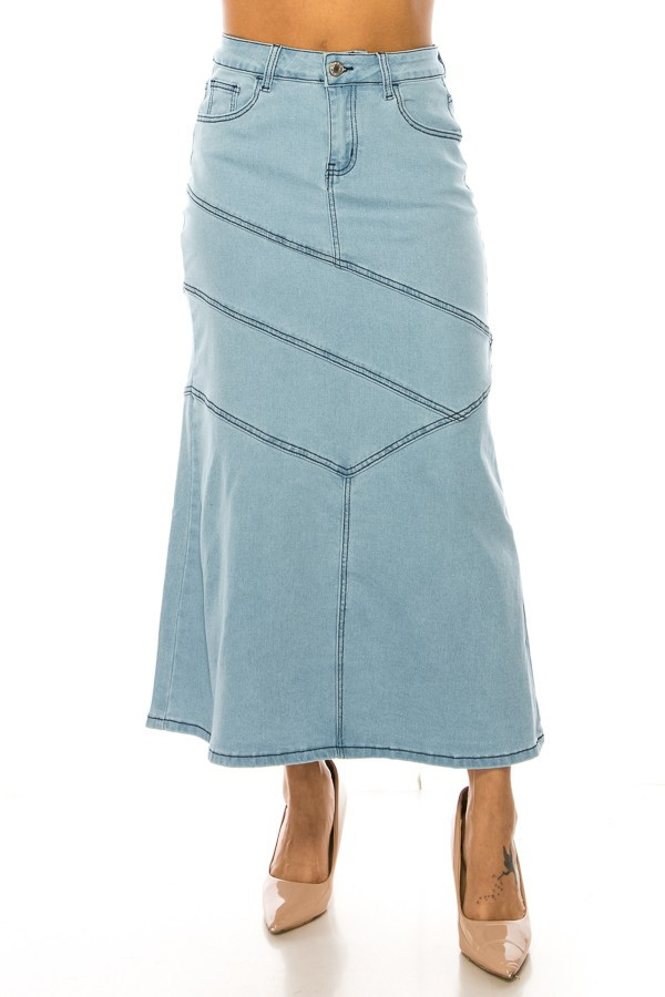Denim Long Skirt
