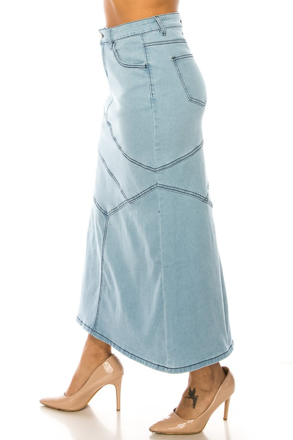 Denim Long Skirt